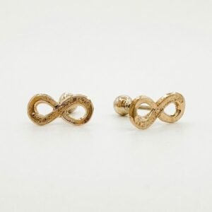 stud infinito dorado de tornillo