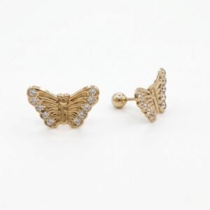 figura mariposa 10 gemas oro 10 kts